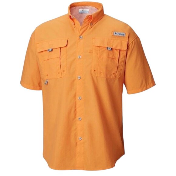 Columbia Bahama ll Short Sleeve PFG Shirt Men's Size 2XLT Orange Fishing Guide - Picture 1 of 10